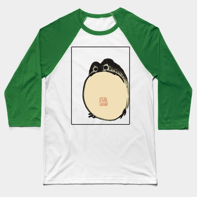 Matsumoto Hoji Grumpy frog toad Baseball T-Shirt by goatboyjr